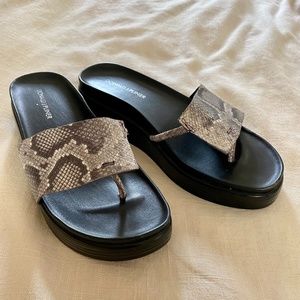 Donald J. Pliner Fifi Slide Sandals 8M Grey Snake